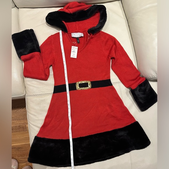 Santa Hooded Sweater Dress - Picture 5 of 8